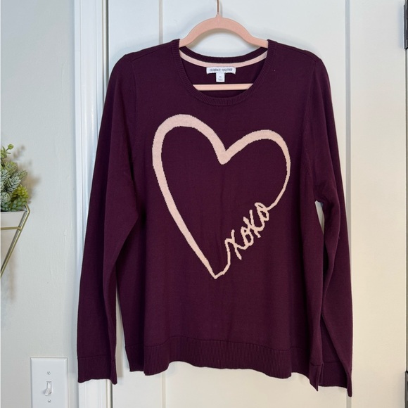 Celebrate Together Purple XOXO Heart Sweater - Picture 5 of 5